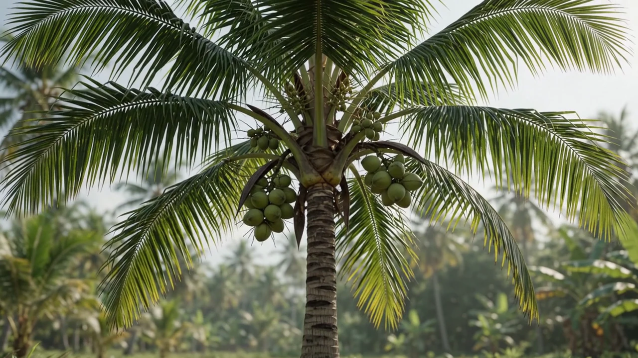 Coconut plantation, illustrative image